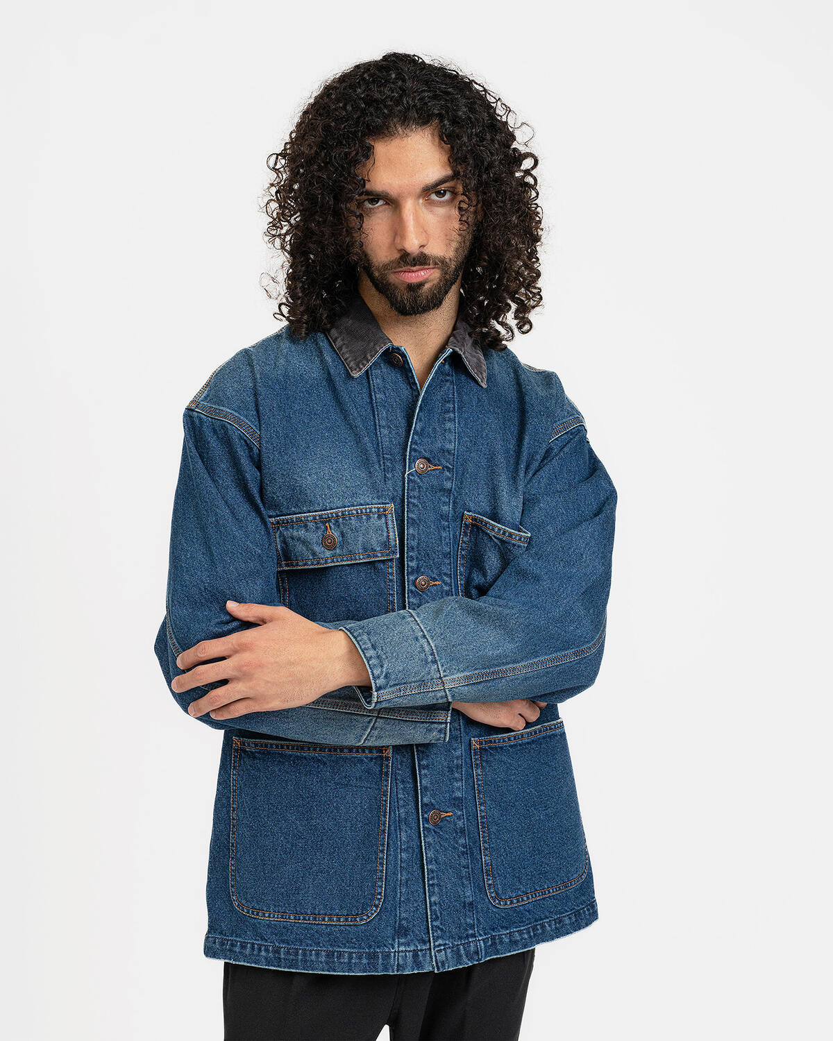 BEAMS DENIM LOOSE COVERALL | 11183309791-78 | AFEW STORE